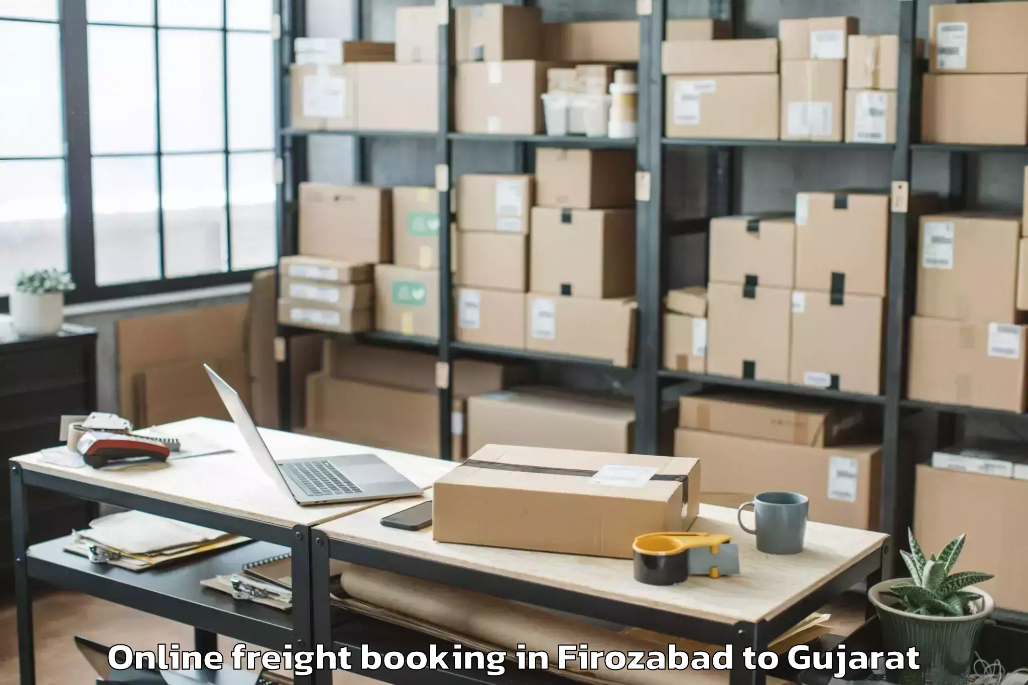 Top Firozabad to Rajpipla Online Freight Booking Available